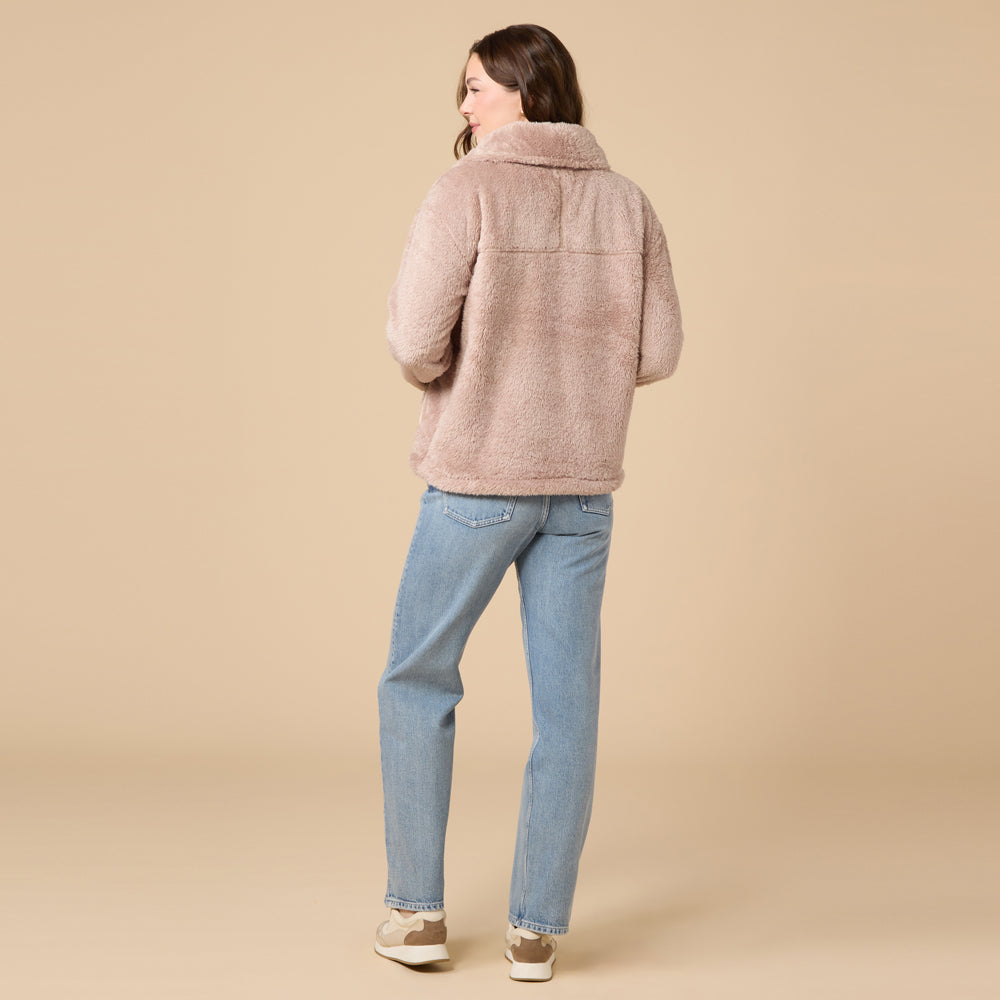 DreamPlush 1/4 Zip Pullover in Coco