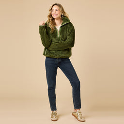 DreamPlush 1/4 Zip Pullover DreamPlush 1/4 Zip Pullover in Olive