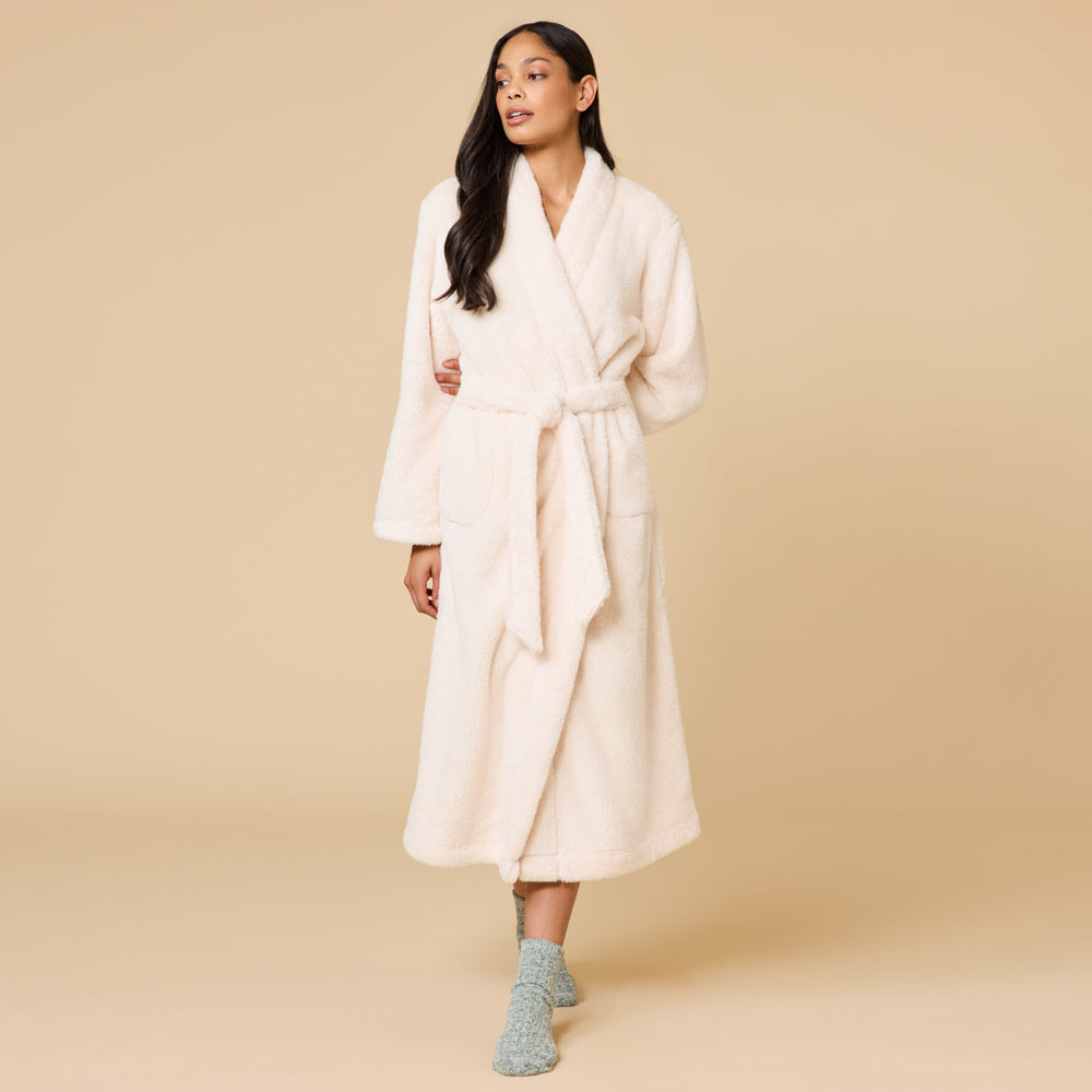 DreamPlush Wrap Robe Almond