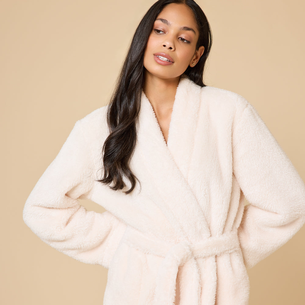 DreamPlush Wrap Robe Almond