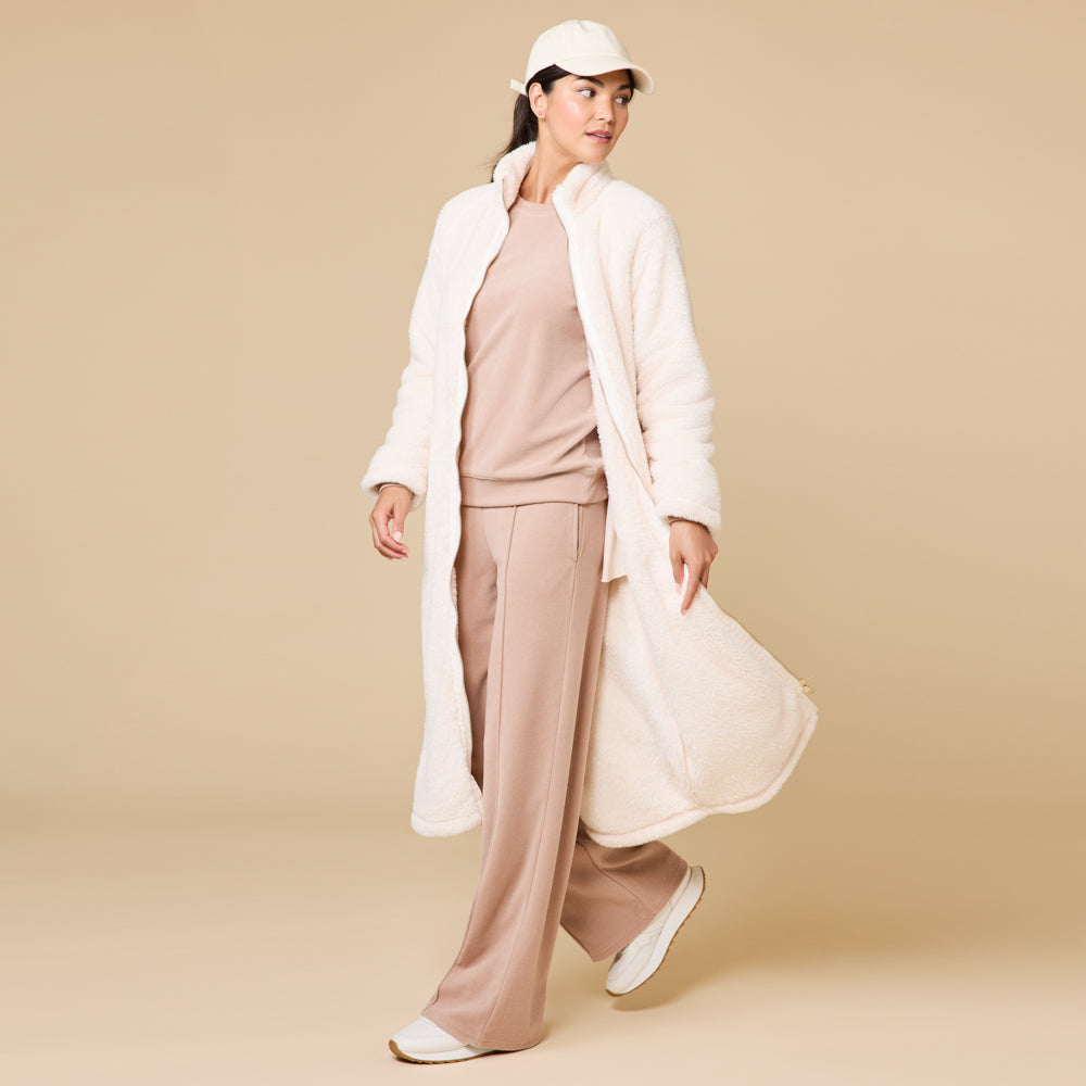 DreamPlush Zip Robe Almond