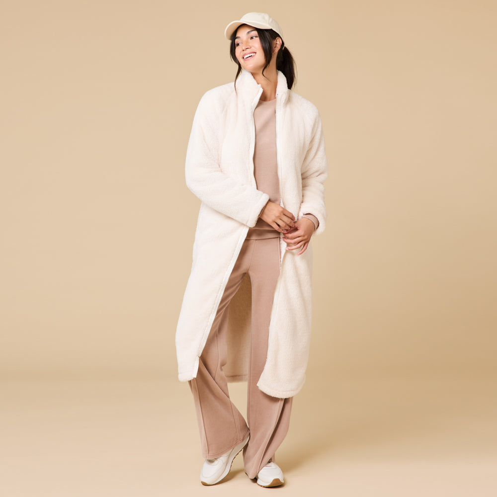 DreamPlush Zip Robe Almond