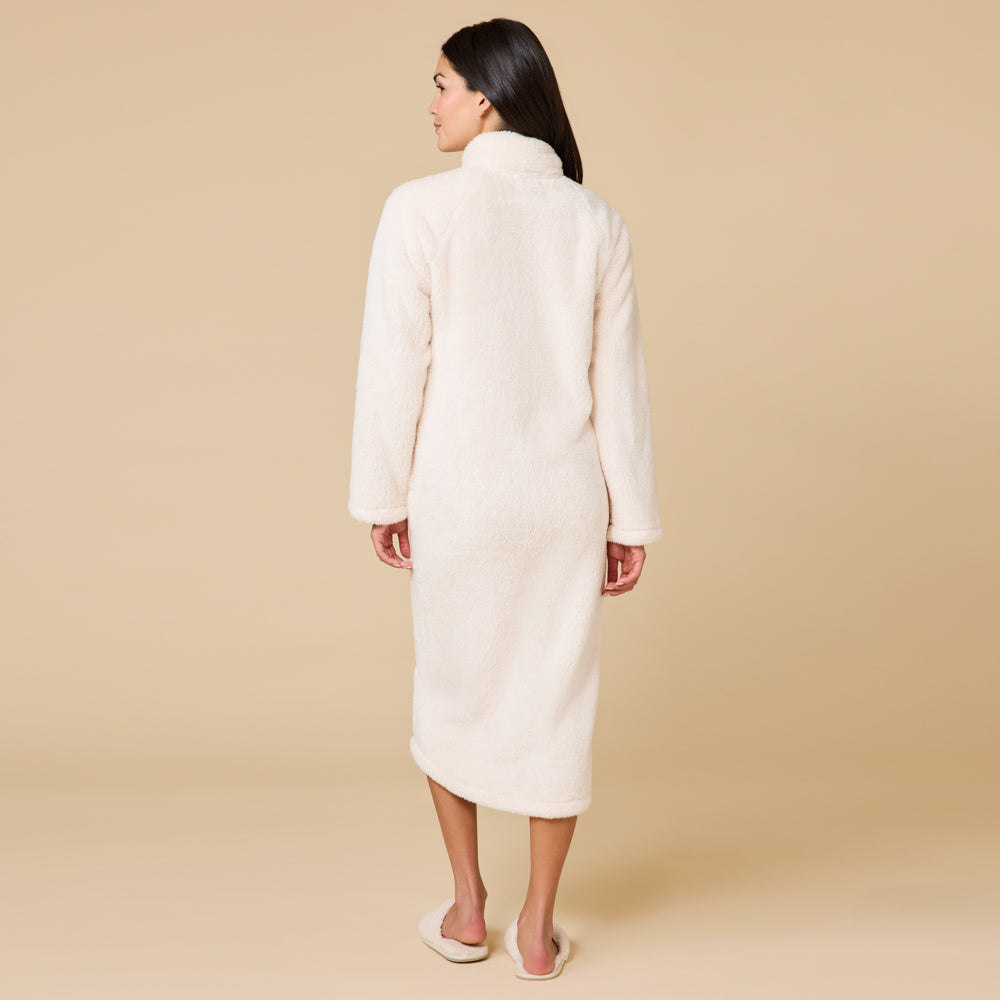 DreamPlush Zip Robe Almond
