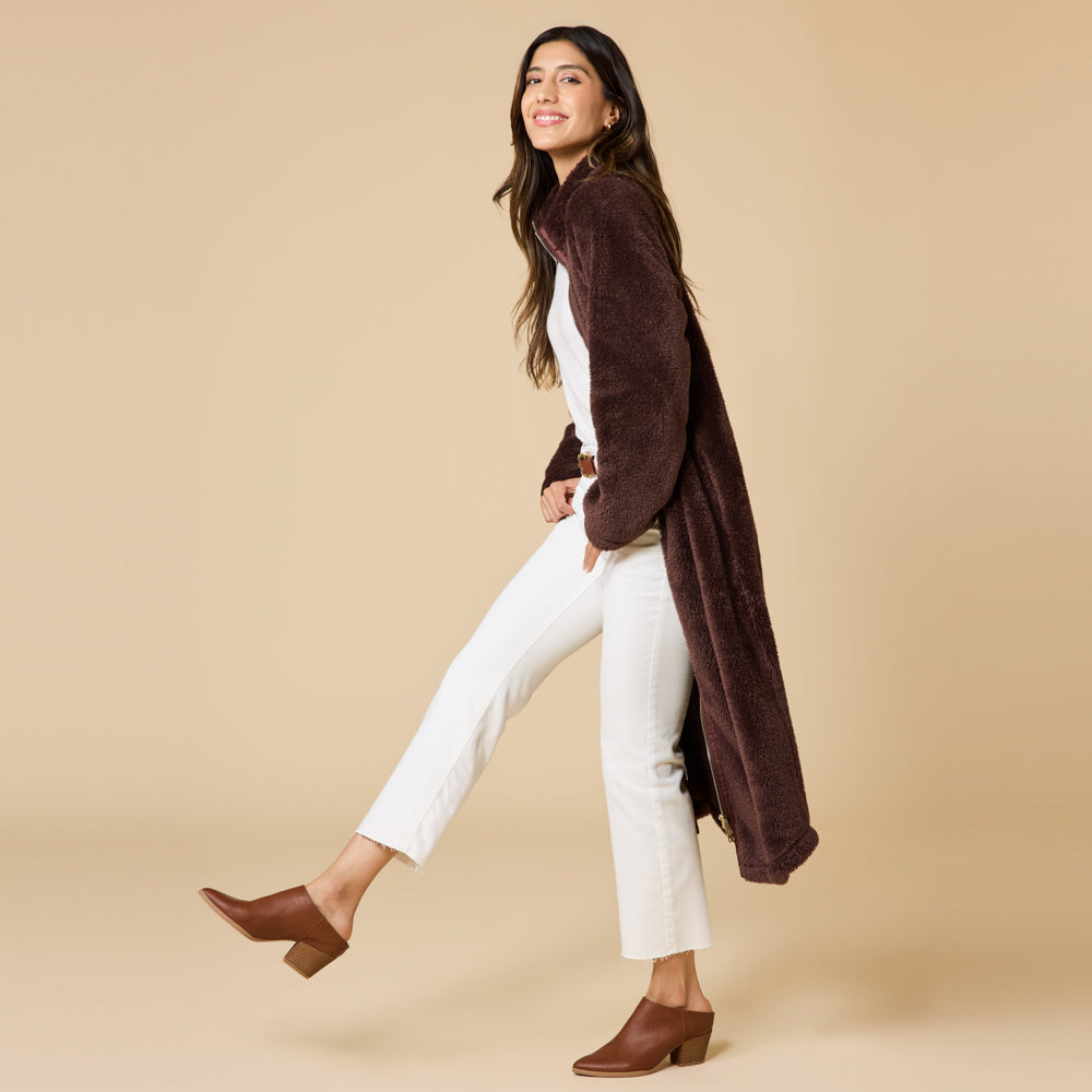 DreamPlush Zip Robe Espresso