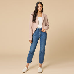 Waffle Marshmallow Cocoon Cardigan Waffle Marshmallow Cocoon Cardigan in Coco