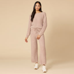 Waffle Knit Marshmallow Boatneck Lounge Set Waffle Marshmallow Boatneck Lounge Set in Coco