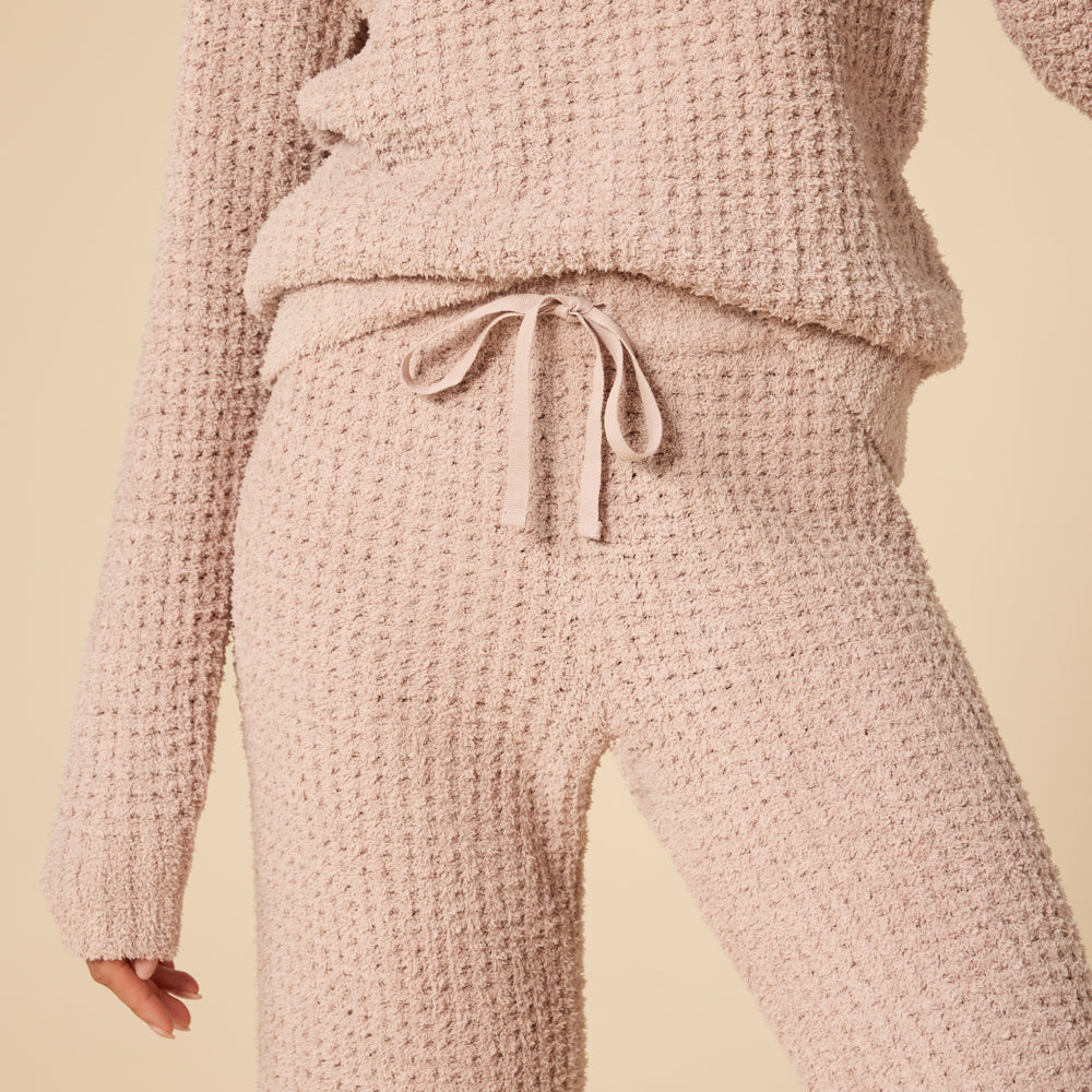 Waffle Knit Marshmallow Boatneck Lounge Set Waffle Marshmallow Boatneck Lounge Set in Coco