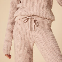 Waffle Knit Marshmallow Boatneck Lounge Set Waffle Marshmallow Boatneck Lounge Set in Coco