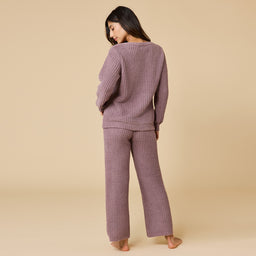 Waffle Knit Marshmallow Boatneck Lounge Set Waffle Marshmallow Boatneck Lounge Set in Driftwood