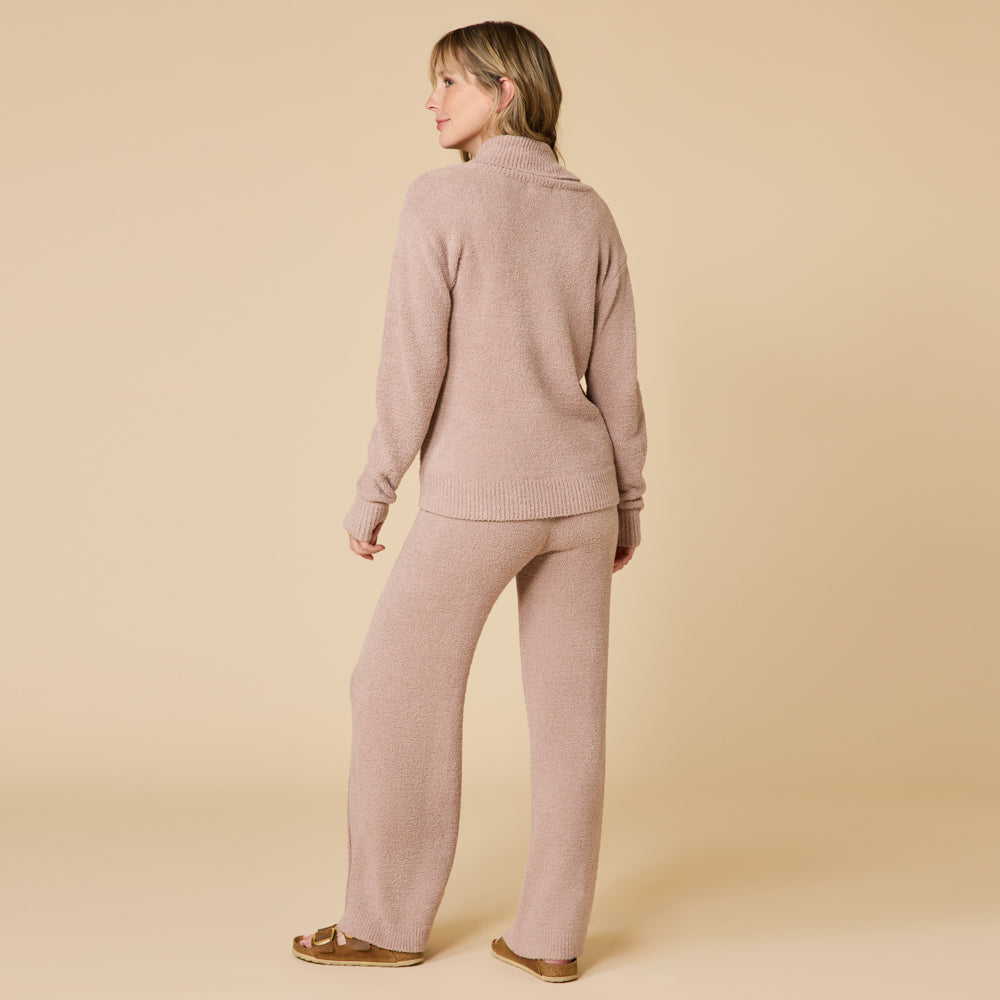 Ultra-Marshmallow Shawl Collar with Pintuck Pant Coco