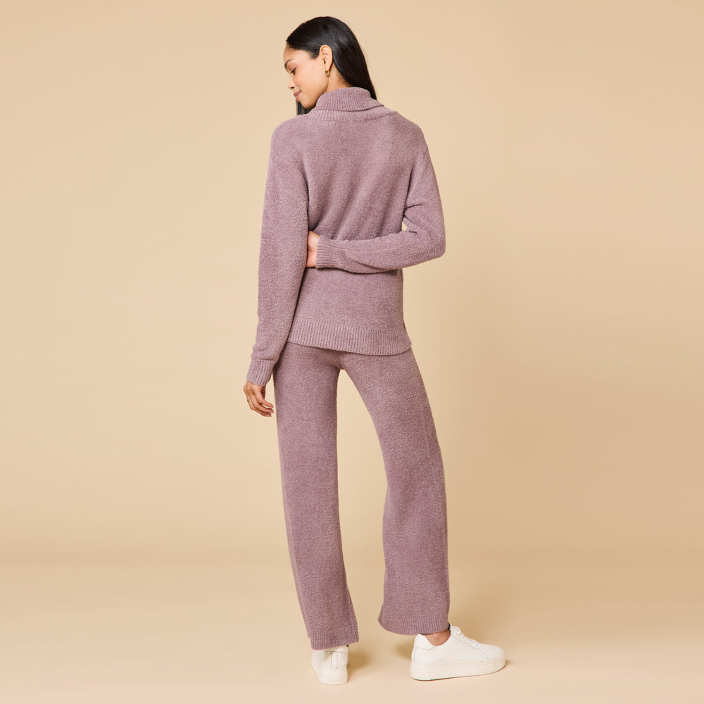 Ultra-Marshmallow Shawl Collar with Pintuck Pant Driftwood