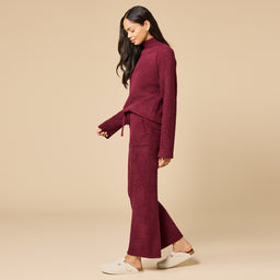 Marshmallow Rib Mock Neck with Long Pant Marshmallow Rib Mock Neck with Long Pant in Cherry Cola