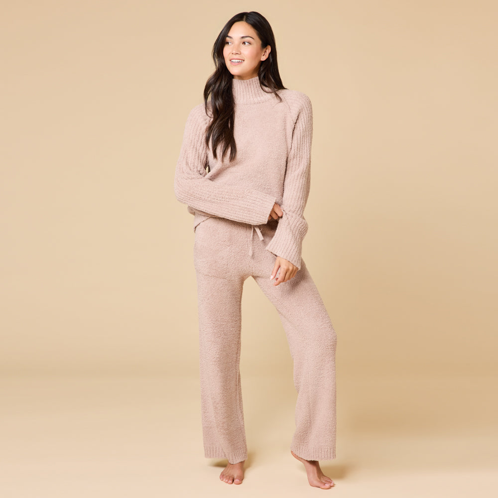 Marshmallow Rib Mock Neck with Long Pant Coco