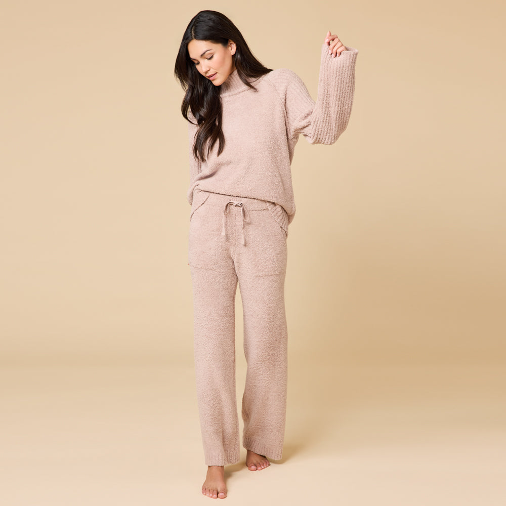 Marshmallow Rib Mock Neck with Long Pant Coco