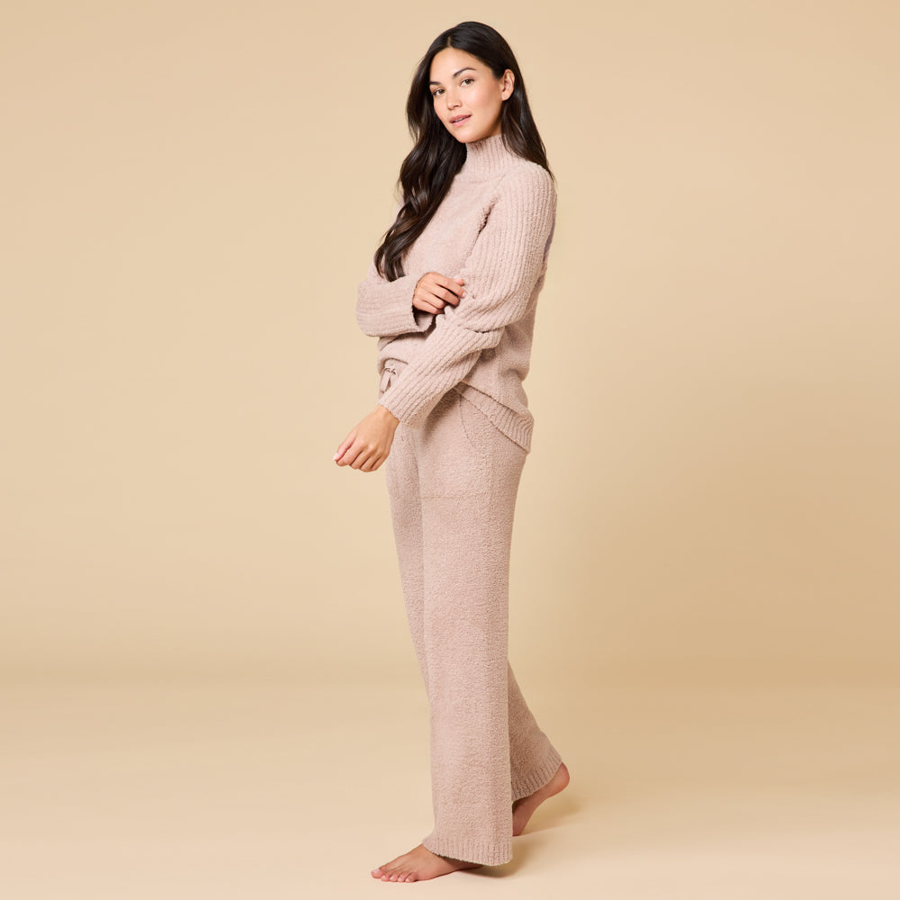 Marshmallow Rib Mock Neck with Long Pant Coco