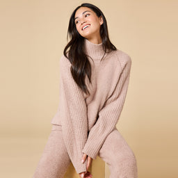 Marshmallow Rib Mock Neck with Long Pant Marshmallow Rib Mock Neck with Long Pant in Coco