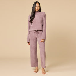 Marshmallow Rib Mock Neck with Long Pant Marshmallow Rib Mock Neck with Long Pant in Driftwood