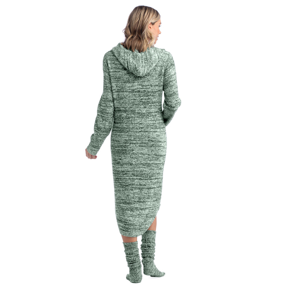 42" Marshmallow Hooded Lounger Heather Dusty Green