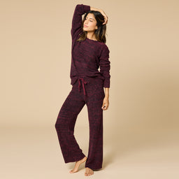 Marshmallow Crew Neck Lounge Set Marshmallow Crew Neck Lounge Set in Dark Heather Cherry Cola