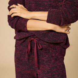 Marshmallow Crew Neck Lounge Set Marshmallow Crew Neck Lounge Set in Dark Heather Cherry Cola