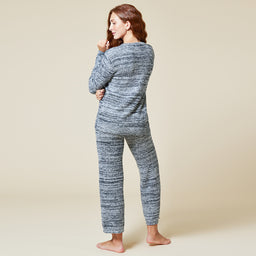Marshmallow Crew Neck Lounge Set Marshmallow Crew Neck Lounge Set in Heather Black
