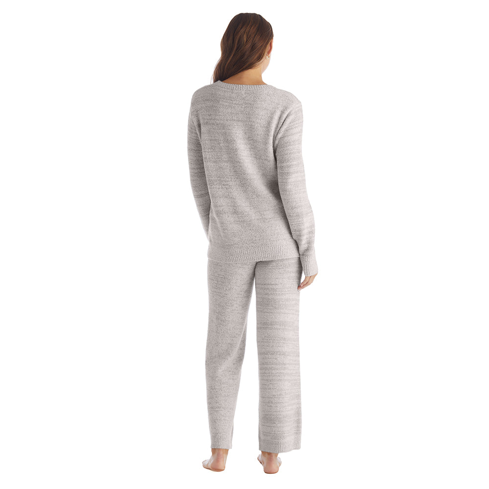 Marshmallow Crew Neck Lounge Set Heather Coco