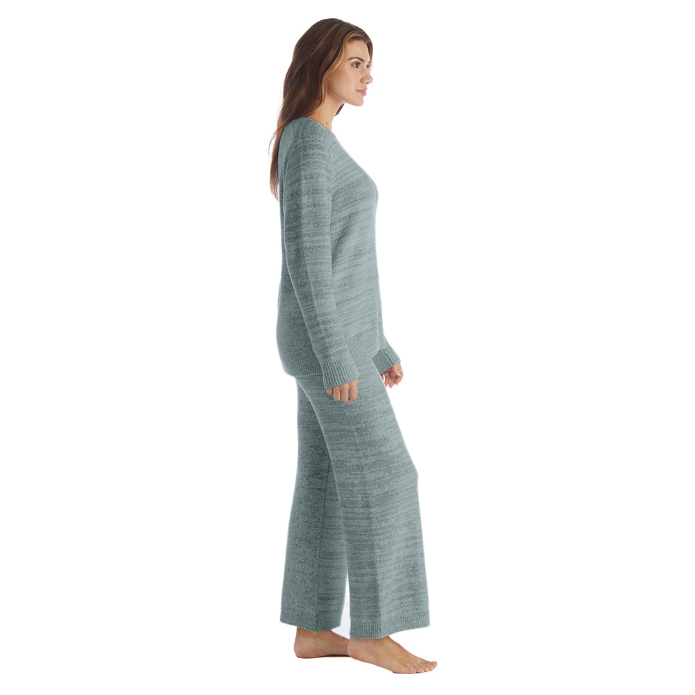 Marshmallow Crew Neck Lounge Set Heather Dusty Green