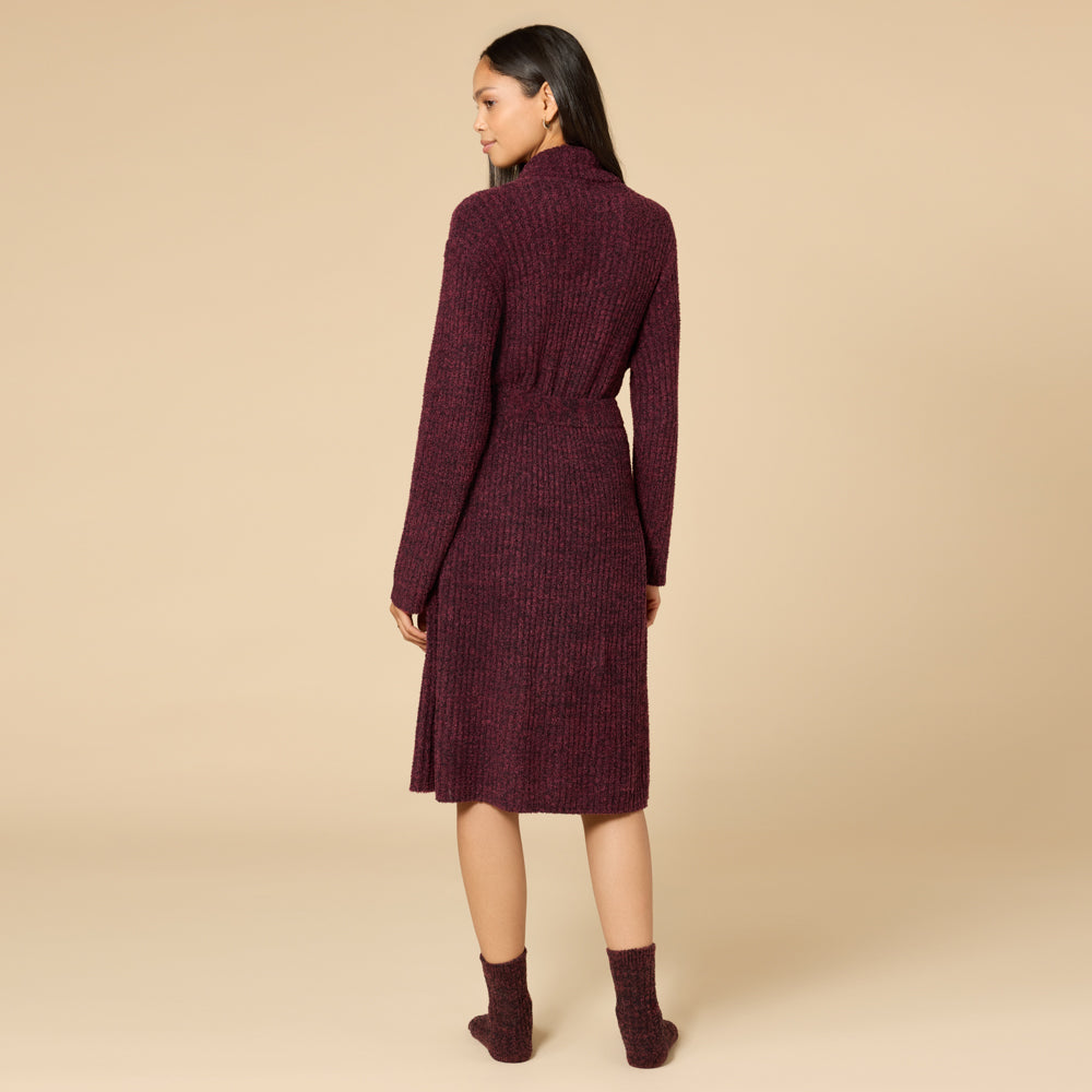 Marshmallow Wrap Robe Dark Heather Cherry Cola