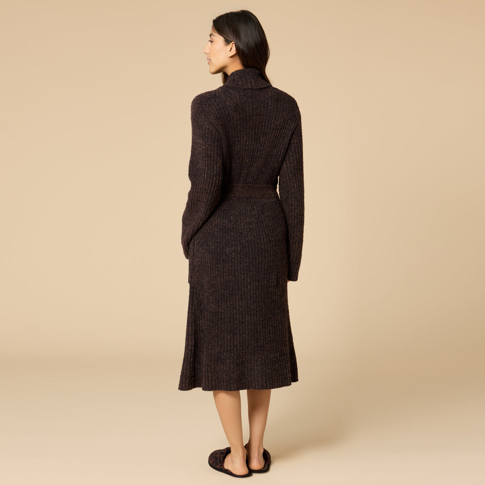 Marshmallow Wrap Robe Dark Heather Espresso