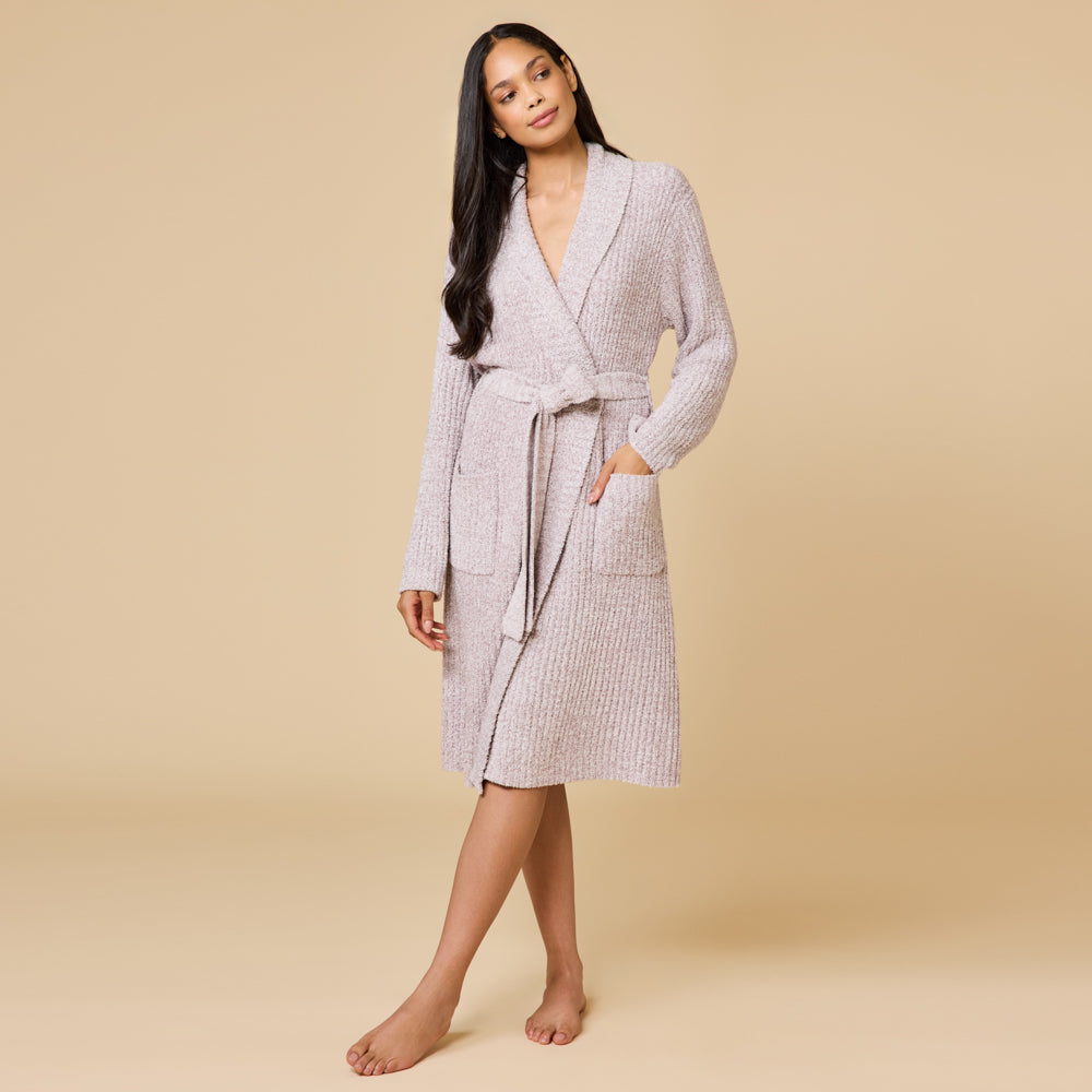 Marshmallow Wrap Robe Heather Driftwood