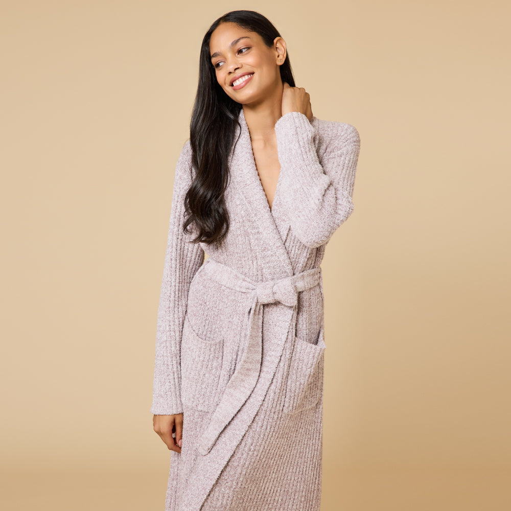 Marshmallow Wrap Robe Heather Driftwood