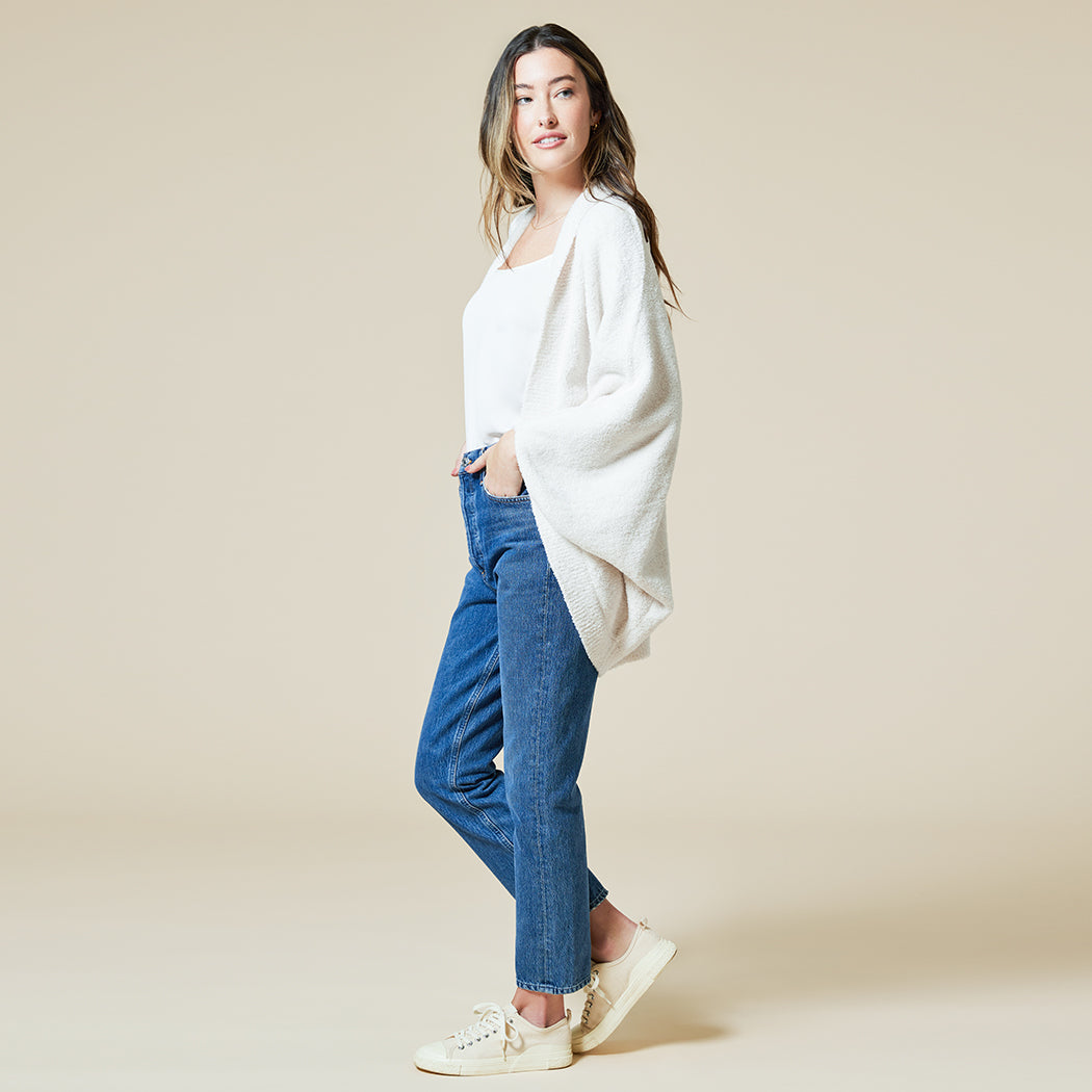 Solid Marshmallow Shrug Solid Marshmallow Shrug in Almond