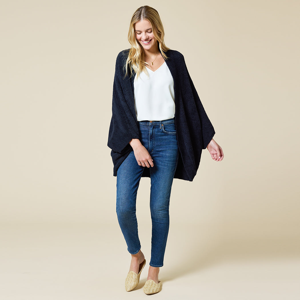 Solid Marshmallow Shrug Solid Marshmallow Shrug in Black