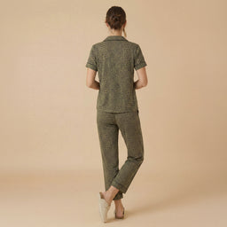 Wildly Soft Slim Notch Collar Capri PJ Set Aria Slim Notch Collar Capri PJ Set in Wild Olive