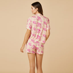 Caftan Top Short PJ Set Caftan Top Short PJ Set in Fuchsia Floral