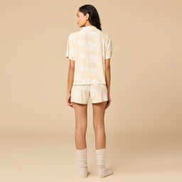Caftan Top Short PJ Set Caftan Top Short PJ Set in Warm Sand Floral