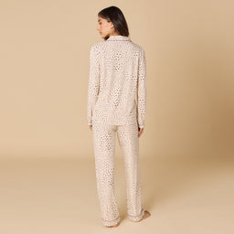 Aria - Slim Notch Collar PJ Set Aria - Slim Notch Collar PJ Set in Wild Almond