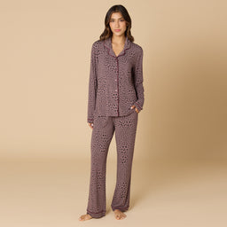 Aria - Slim Notch Collar PJ Set Aria - Slim Notch Collar PJ Set in Wild Driftwood