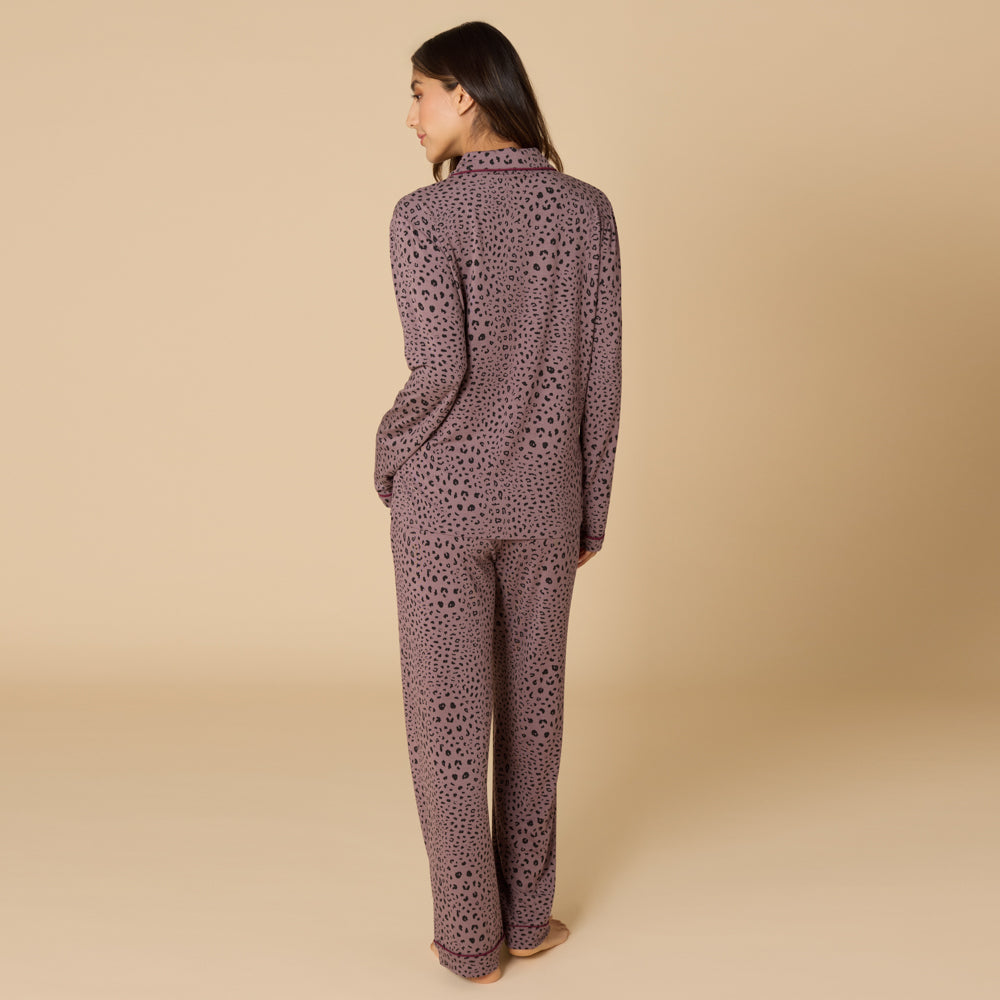 Aria - Slim Notch Collar PJ Set Wild Driftwood