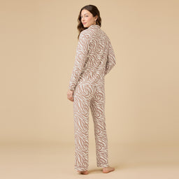 Aria - Slim Notch Collar PJ Set Aria - Slim Notch Collar PJ Set in Zebra Almond