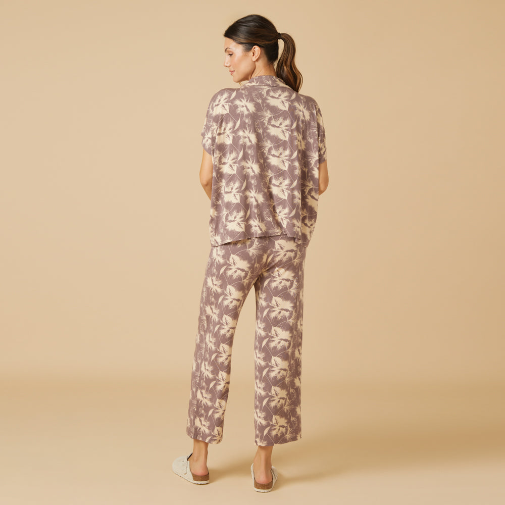 Caftan Top Cropped Pant Set Caftan Top Cropped Pant Set in Driftwood Floral