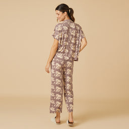 Caftan Top Cropped Pant Set Caftan Top Cropped Pant Set in Driftwood Floral
