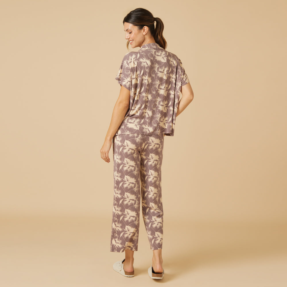 Caftan Top Cropped Pant Set Caftan Top Cropped Pant Set in Driftwood Floral