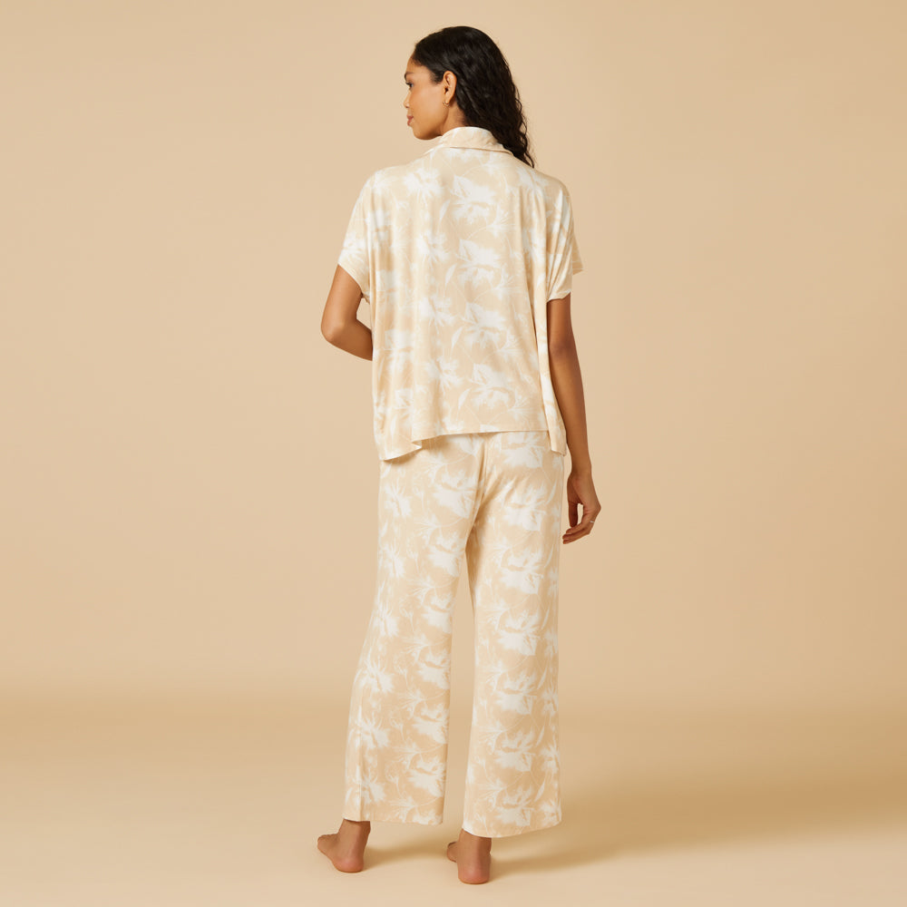 Caftan Top Cropped Pant Set Caftan Top Cropped Pant Set in Warm Sand Floral