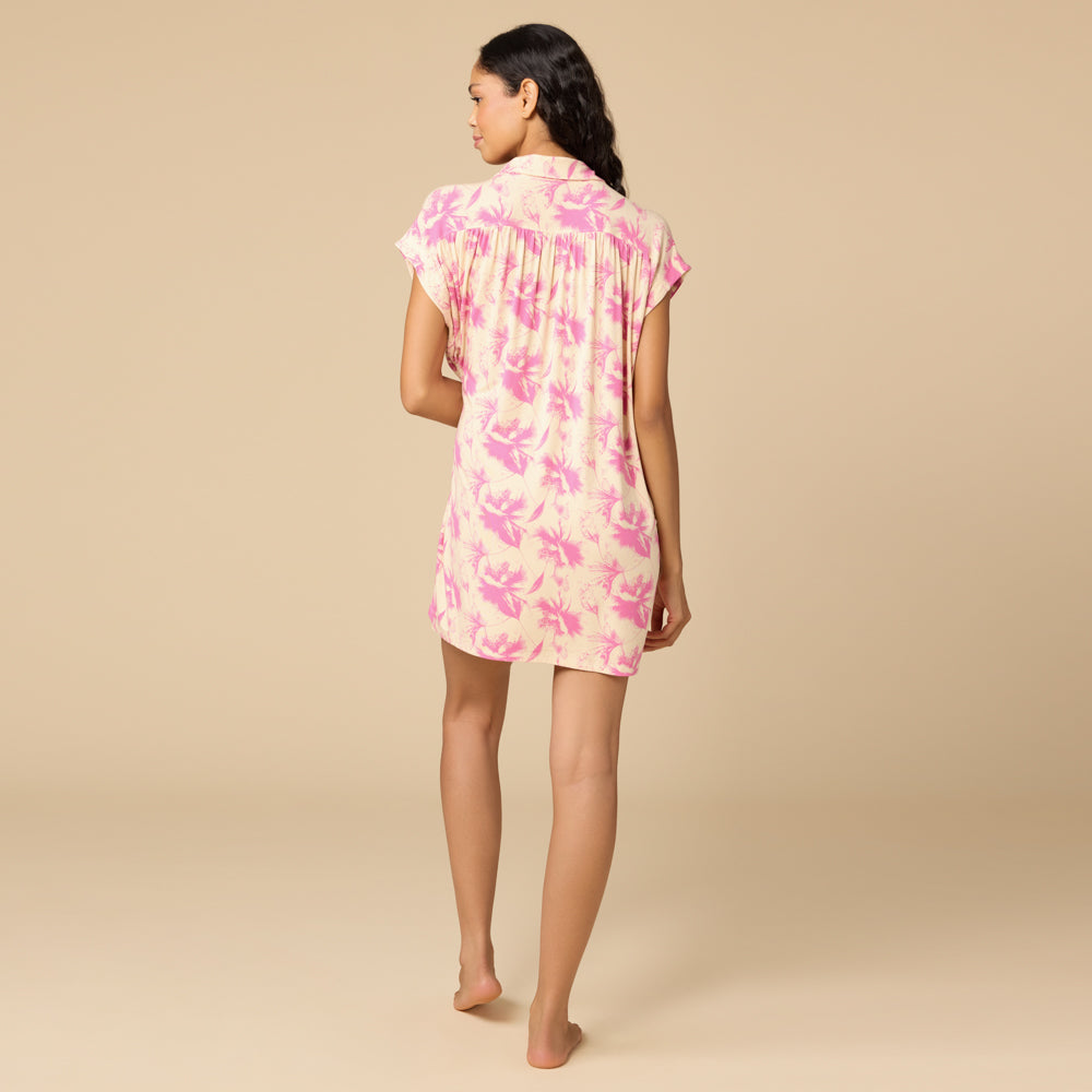 Caftan Mini Sleepshirt Caftan Mini Sleepshirt in Fuchsia Floral