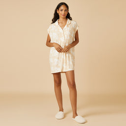 Caftan Mini Sleepshirt Caftan Mini Sleepshirt in Warm Sand Floral