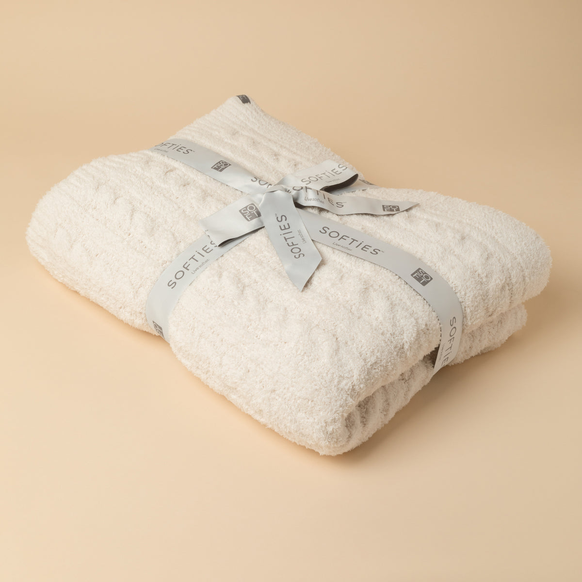Cable Knit Marshmallow Blanket Cable Knit Marshmallow Blanket in Almond