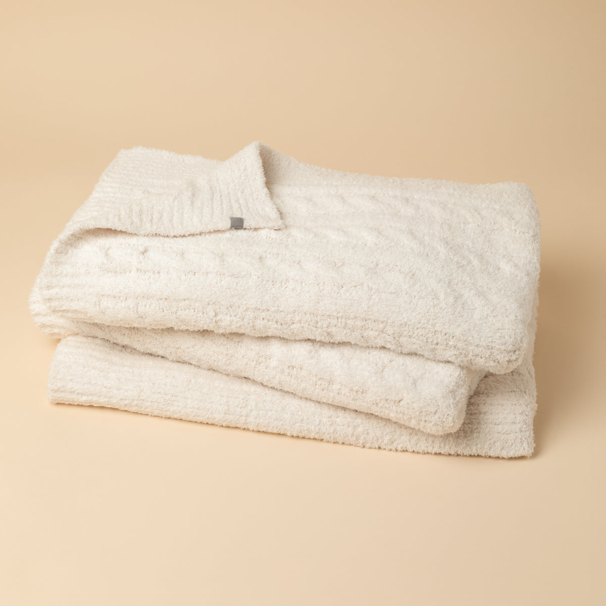 Cable Knit Marshmallow Blanket Cable Knit Marshmallow Blanket in Almond
