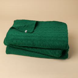 Cable Knit Marshmallow Blanket Cable Knit Marshmallow Blanket in Green