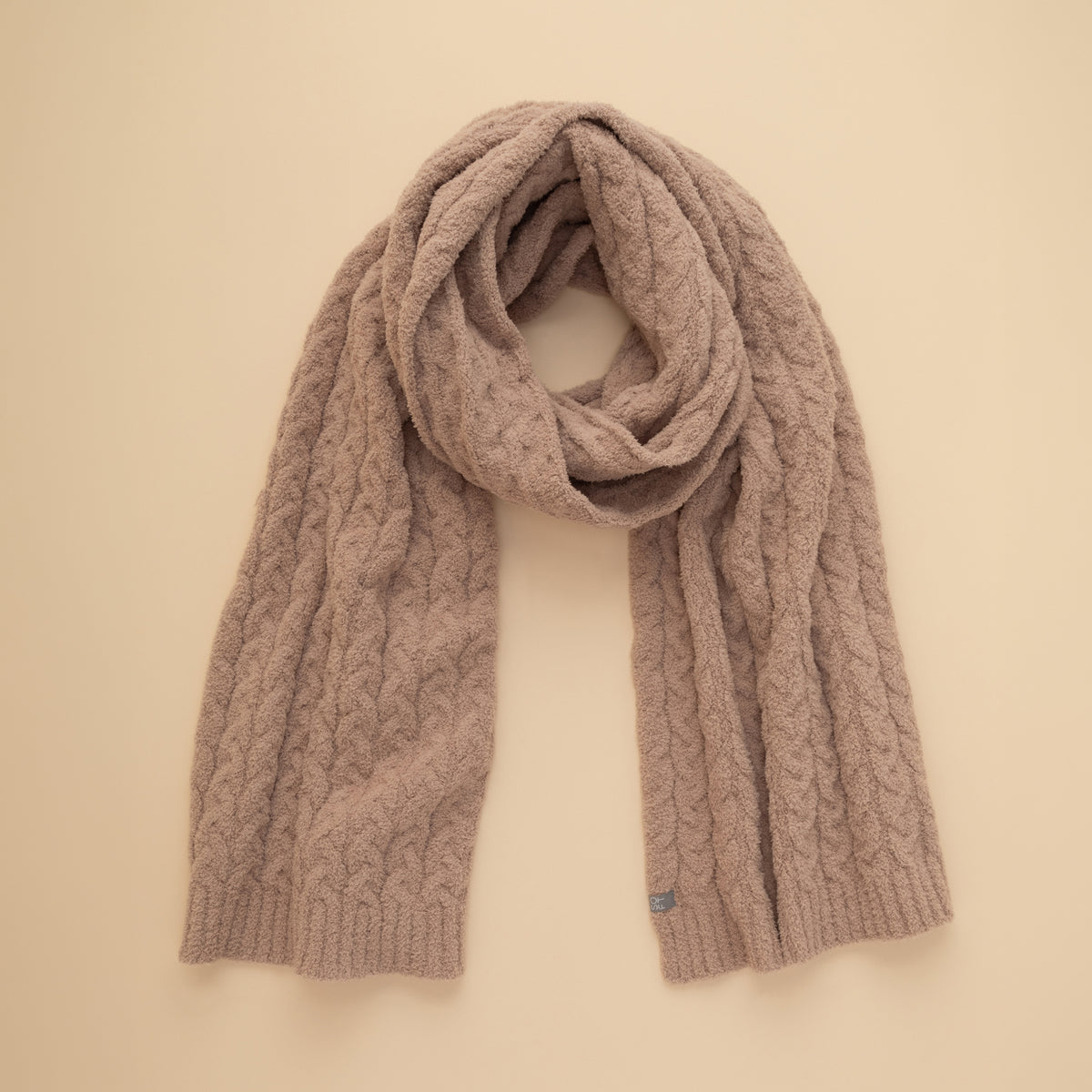 Cable Knit Marshmallow Scarf Cable Knit Marshmallow Scarf in Coco